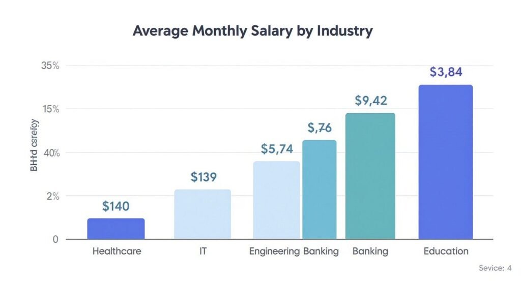 Average Monthly Salary by Industry